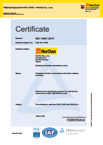 Miljøstyringssystem ISO 14001 - NorDan Sp. z o.o.