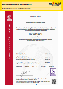 Kvalitetsledningssystem ISO 9001 - NorDan UAB